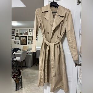 Lulu's Elegant Beige Trench Coat